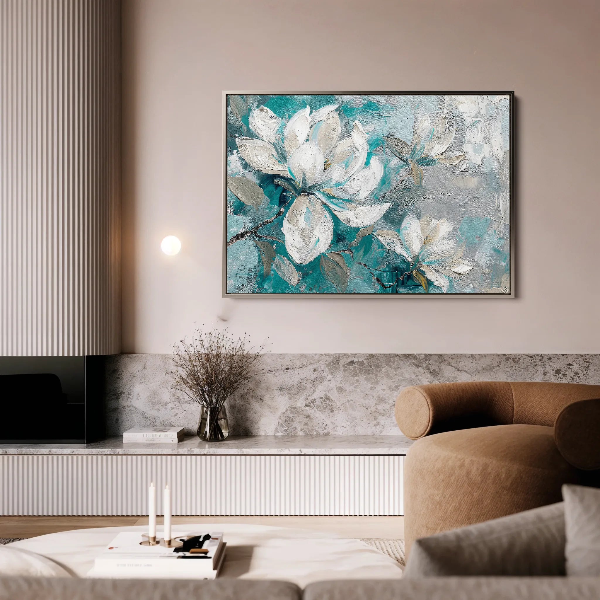 Floral 377 Canvas Art 18" x 24" / 45 x 60 cm / Black
