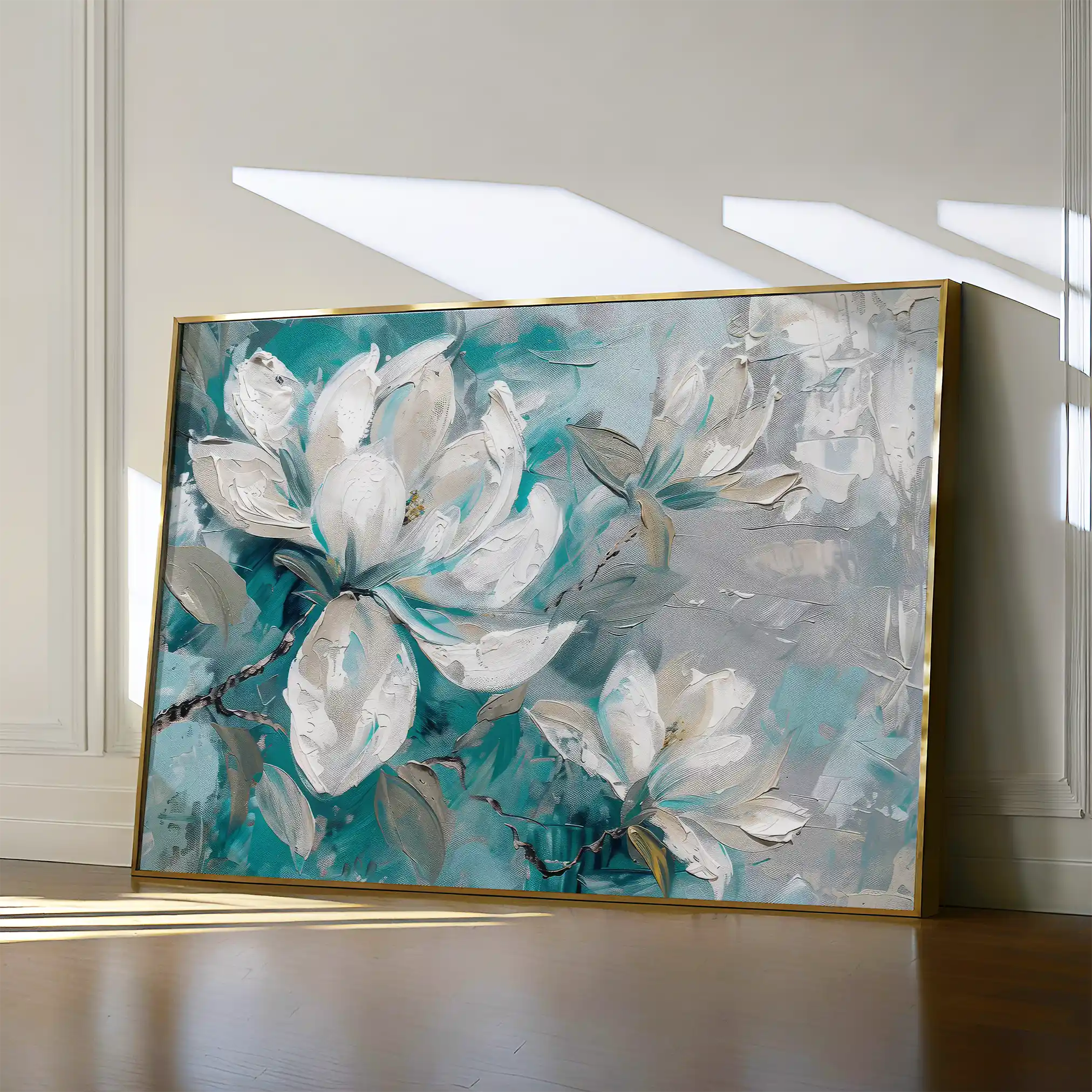 Floral 377 Canvas Art 60 x 40 cm / Black