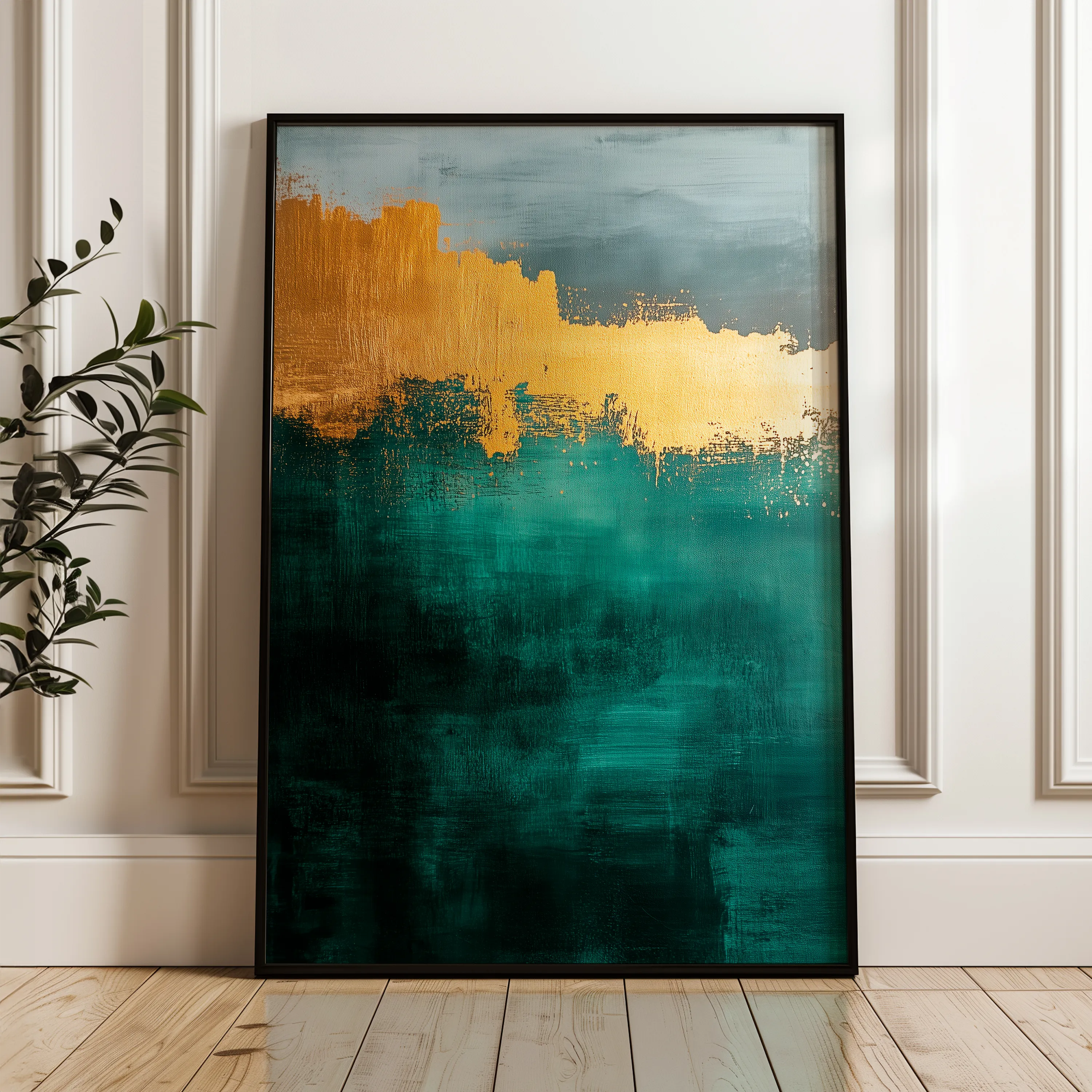 Abstract 378 Canvas Art 18" x 24" / 45 x 60 cm / Black