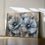 Floral 378 Canvas Art 18" x 24" / 45 x 60 cm / Black