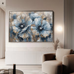 Floral 378 Canvas Art 18" x 24" / 45 x 60 cm / Black