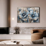 Floral 378 Canvas Art 18" x 24" / 45 x 60 cm / Black