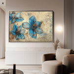 Floral 379 Canvas Art 18" x 24" / 45 x 60 cm / Black