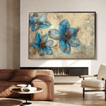 Floral 379 Canvas Art 18" x 24" / 45 x 60 cm / Black