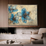 Floral 379 Canvas Art 18" x 24" / 45 x 60 cm / Black