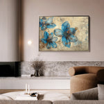 Floral 379 Canvas Art 18" x 24" / 45 x 60 cm / Black