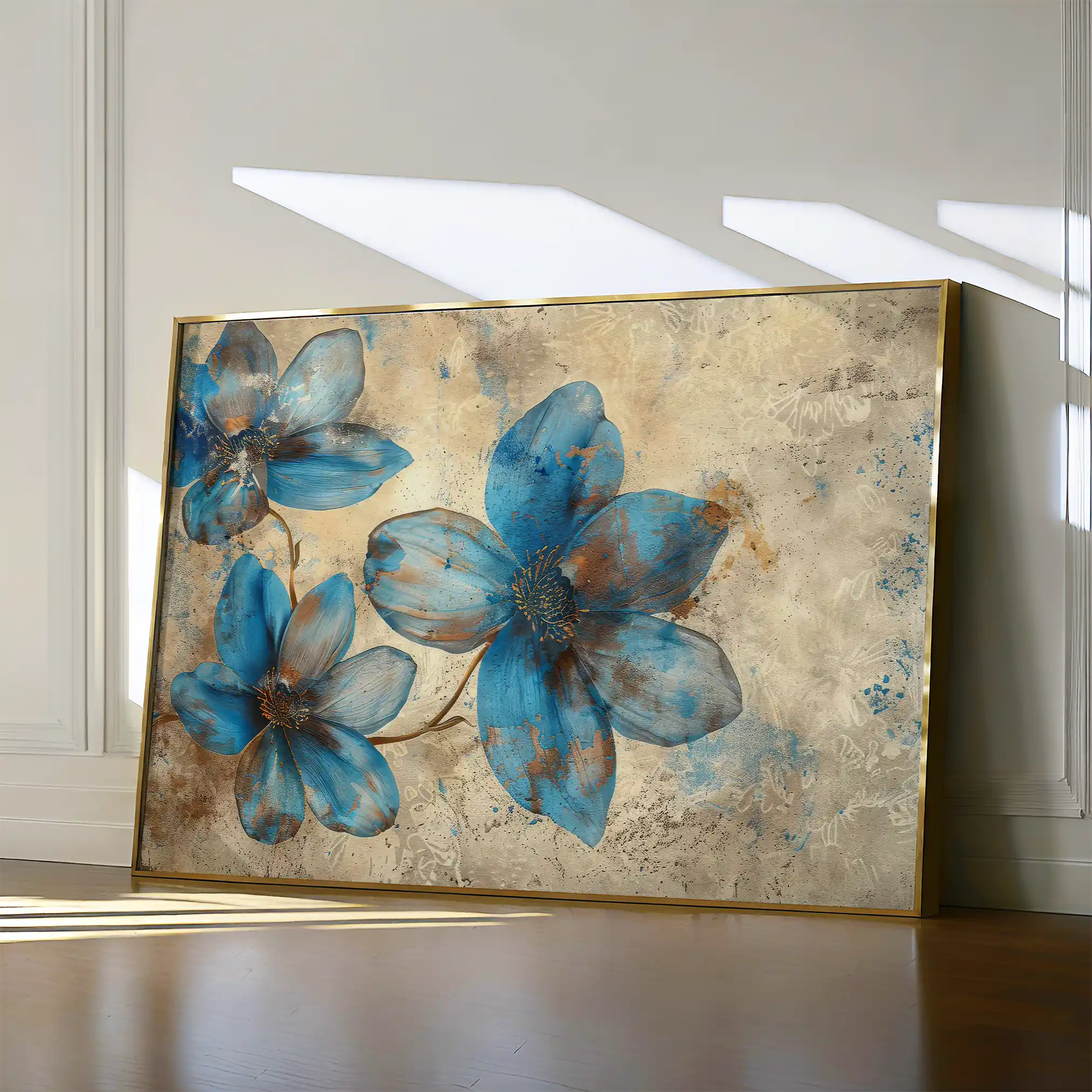 Floral 379 Canvas Art 60 x 40 cm / Black