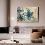 Floral 379 Canvas Art 60 x 40 cm / Black