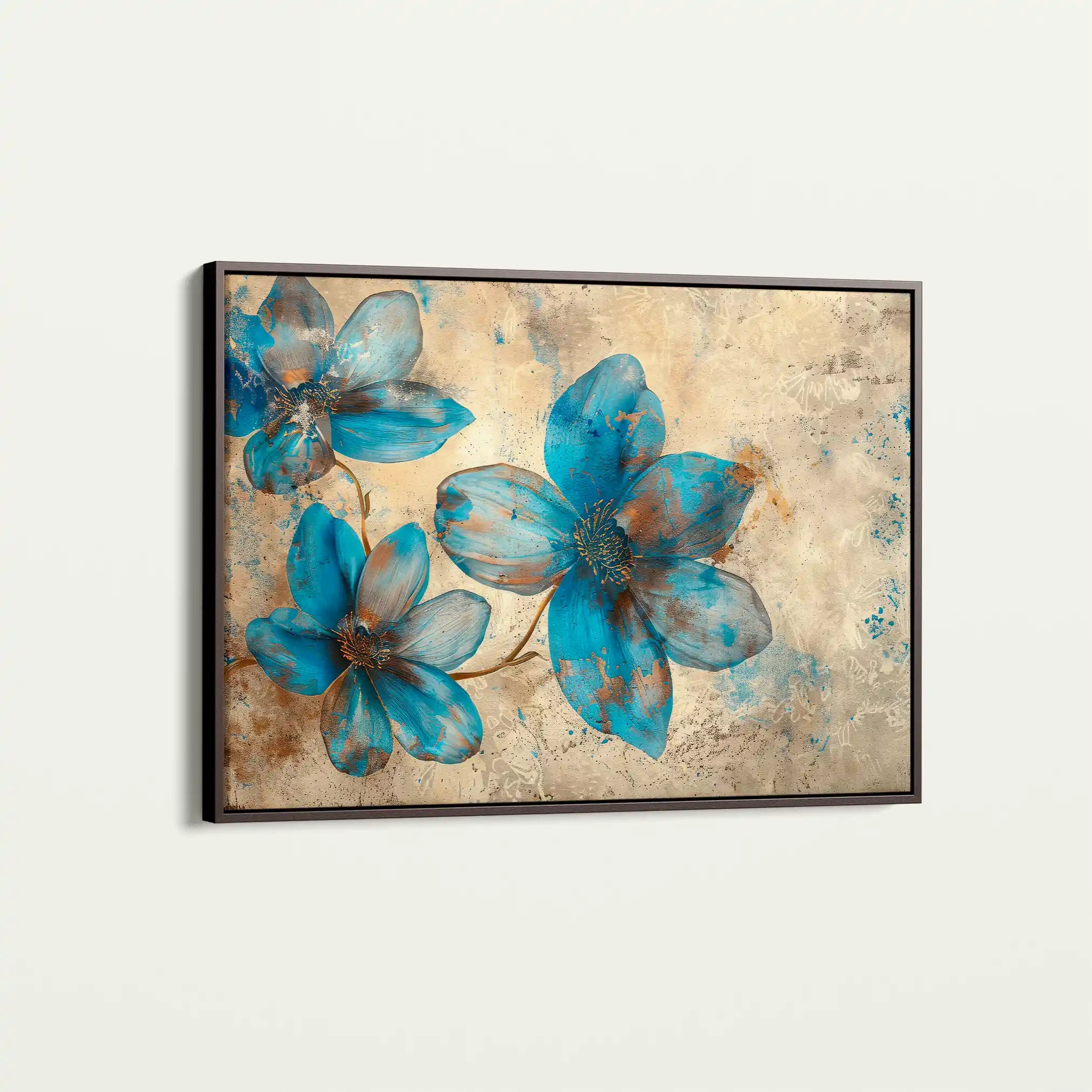 Floral 379 Canvas Art 60 x 40 cm / Black