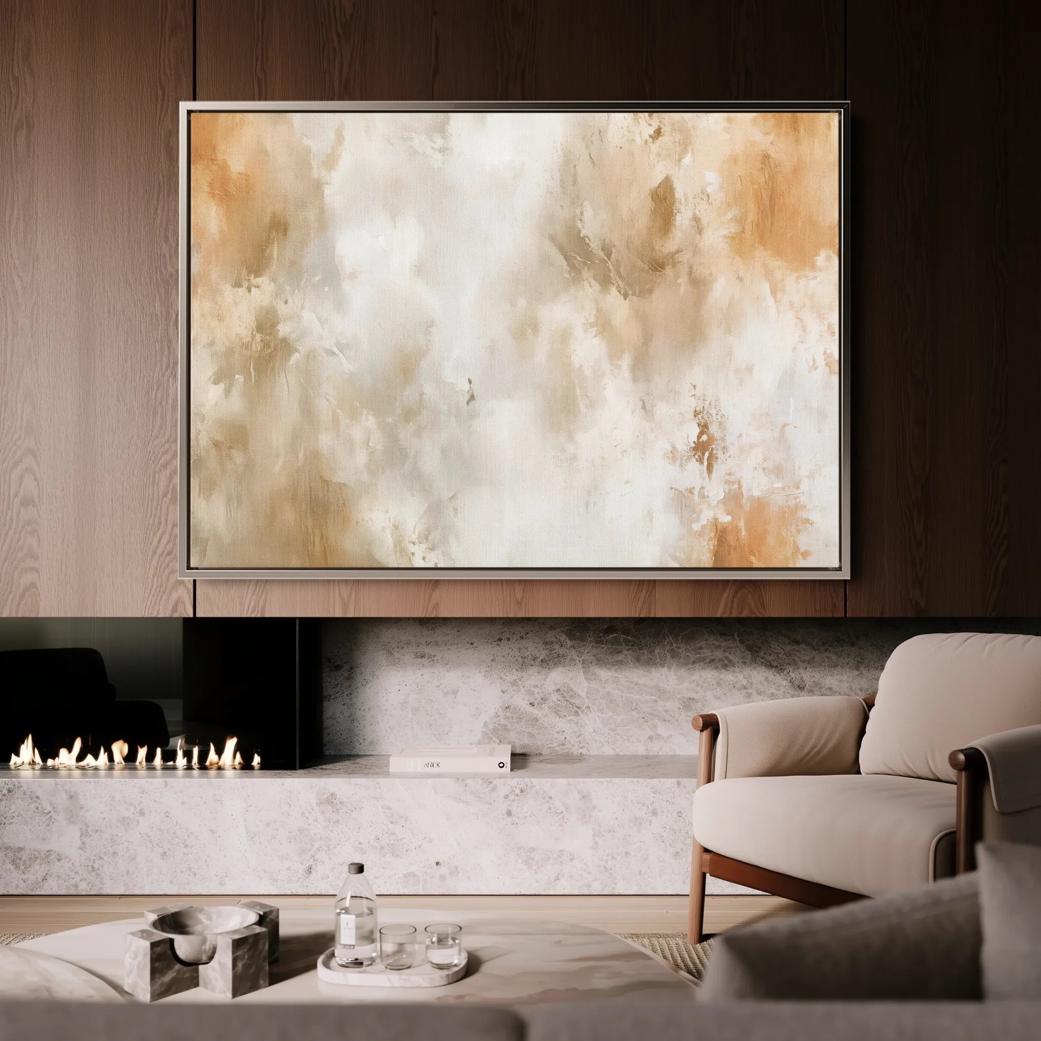 Abstract 380 Canvas Art 18" x 24" / 45 x 60 cm / Black