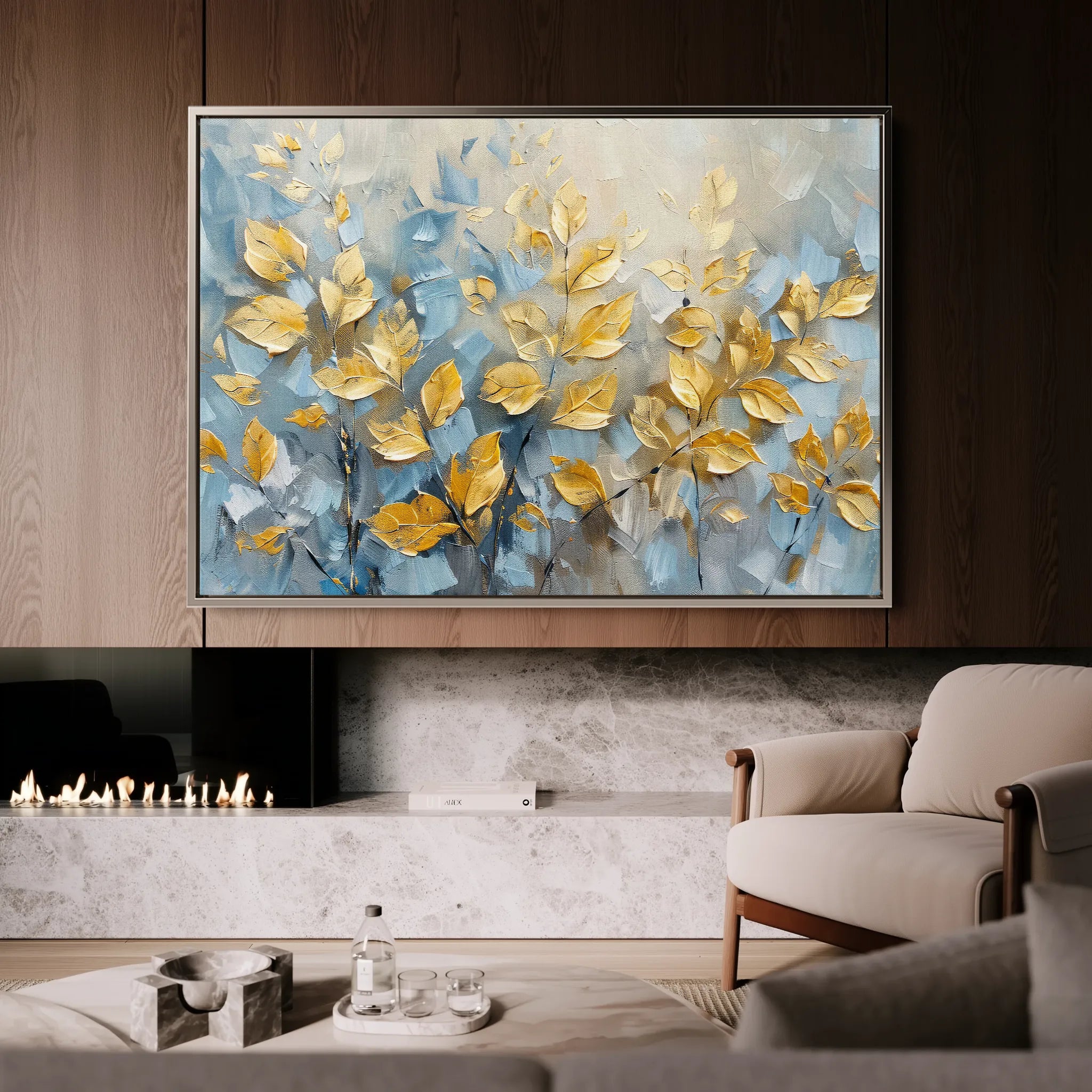 Floral 380 Canvas Art 18" x 24" / 45 x 60 cm / Black