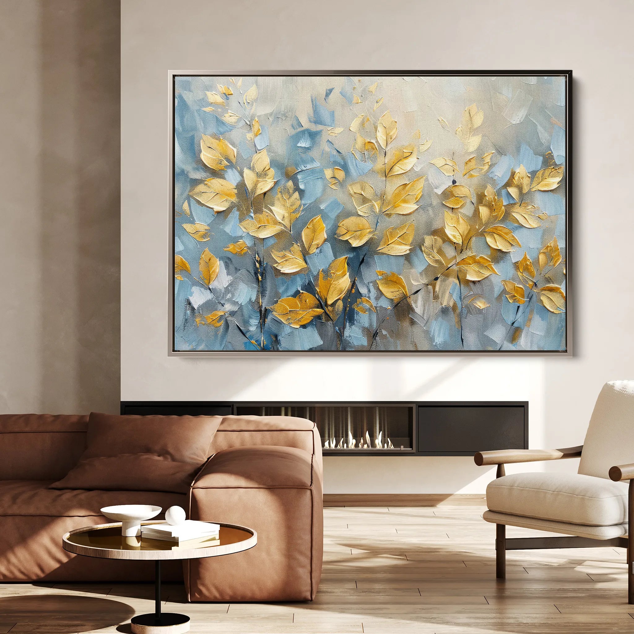 Floral 380 Canvas Art 18" x 24" / 45 x 60 cm / Black