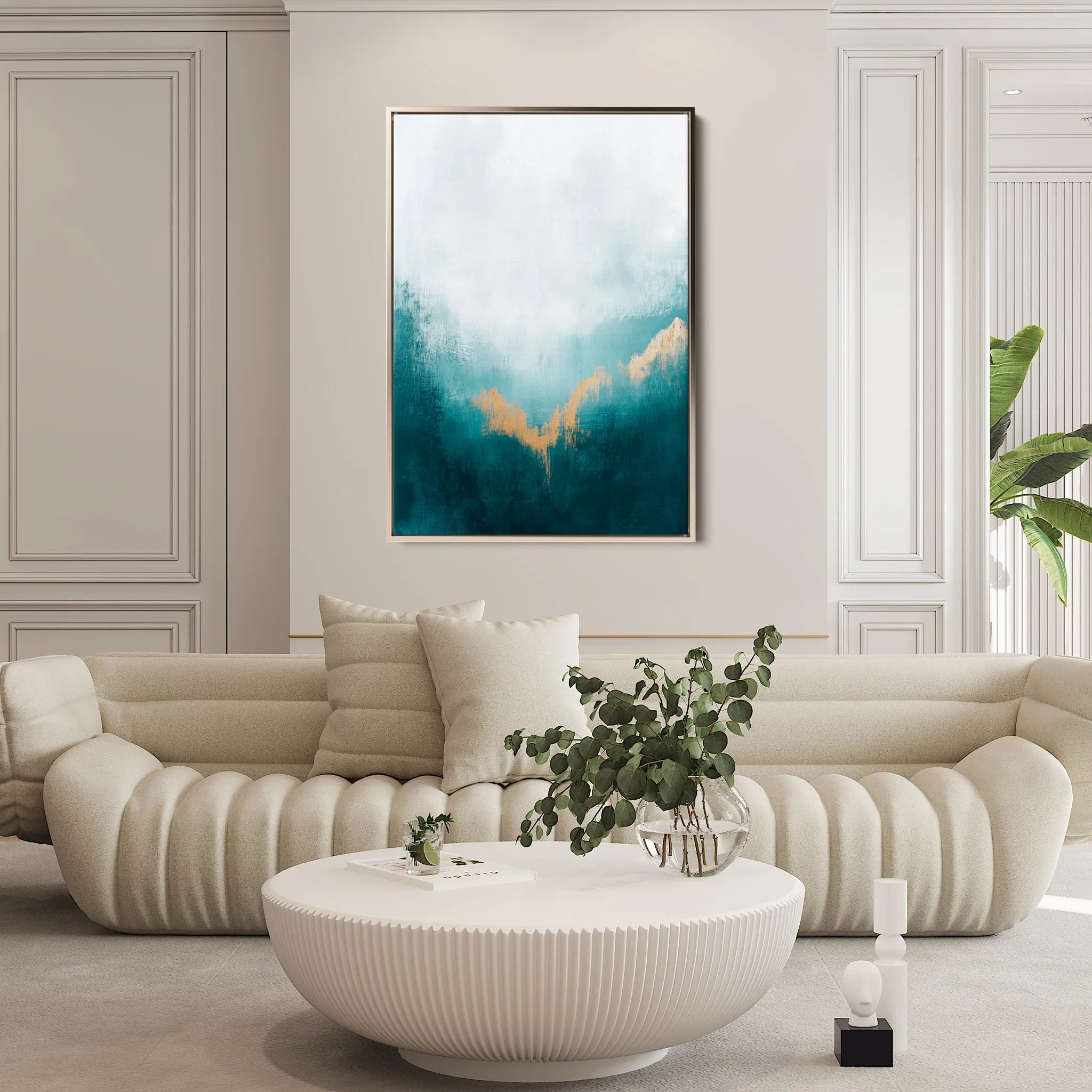 Abstract 381 Canvas Art 18" x 24" / 45 x 60 cm / Black