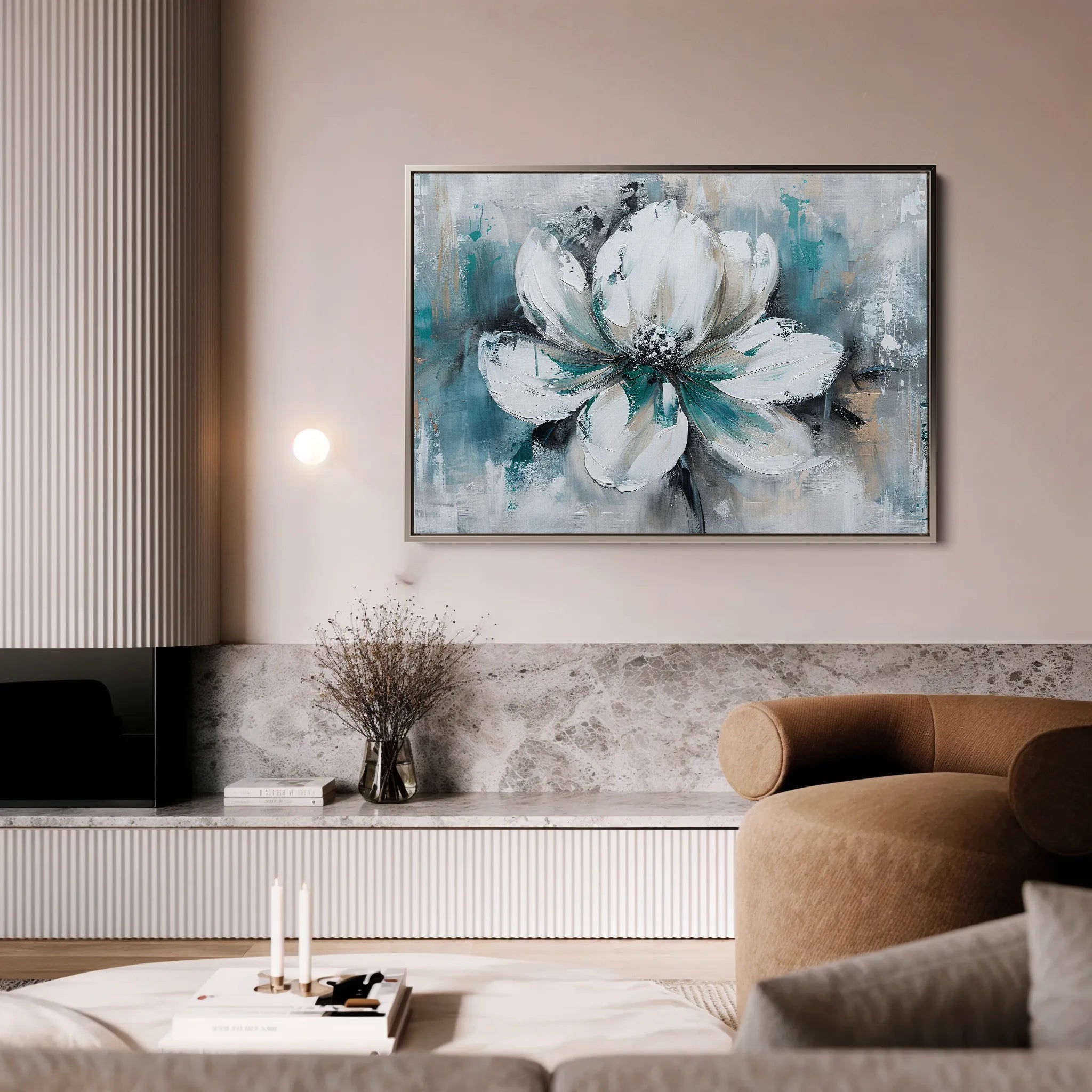 Floral 381 Canvas Art 18" x 24" / 45 x 60 cm / Black