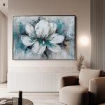 Floral 381 Canvas Art 60 x 40 cm / Black