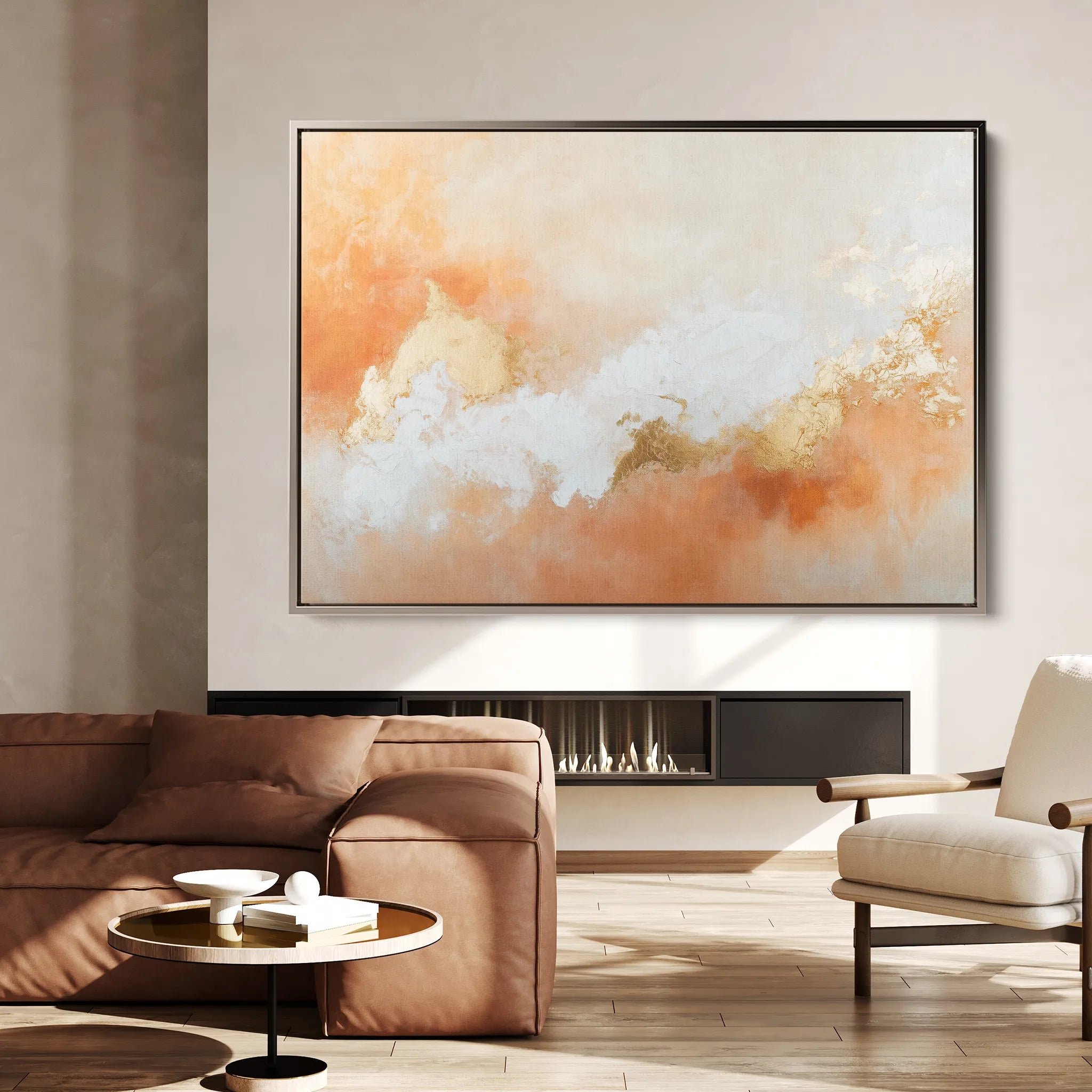 Abstract 382 Canvas Art 18" x 24" / 45 x 60 cm / Black
