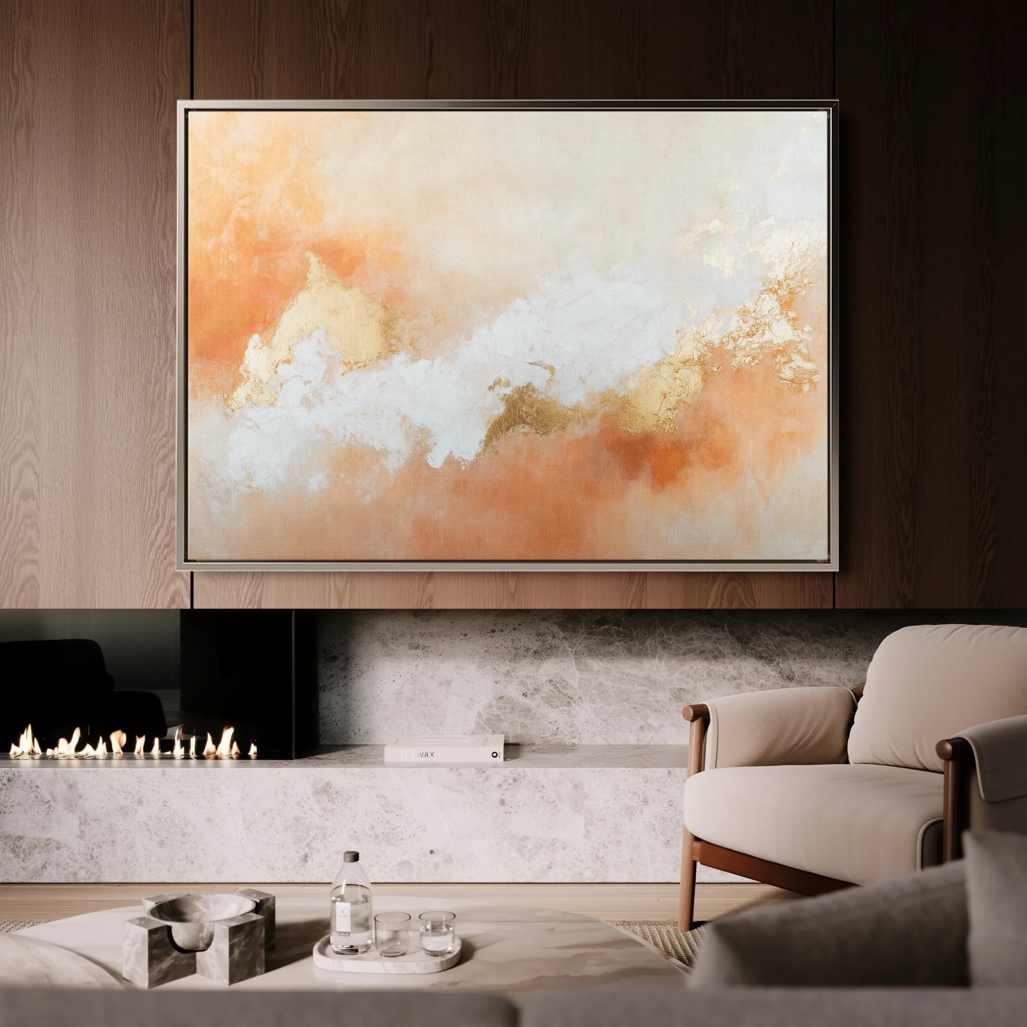 Abstract 382 Canvas Art 18" x 24" / 45 x 60 cm / Black