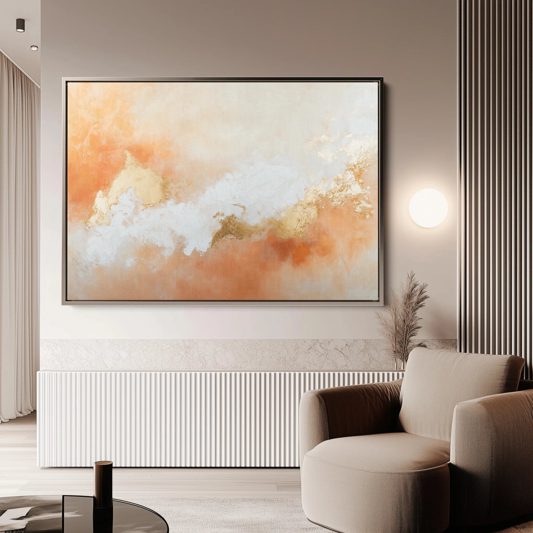 Abstract 382 Canvas Art 18" x 24" / 45 x 60 cm / Black