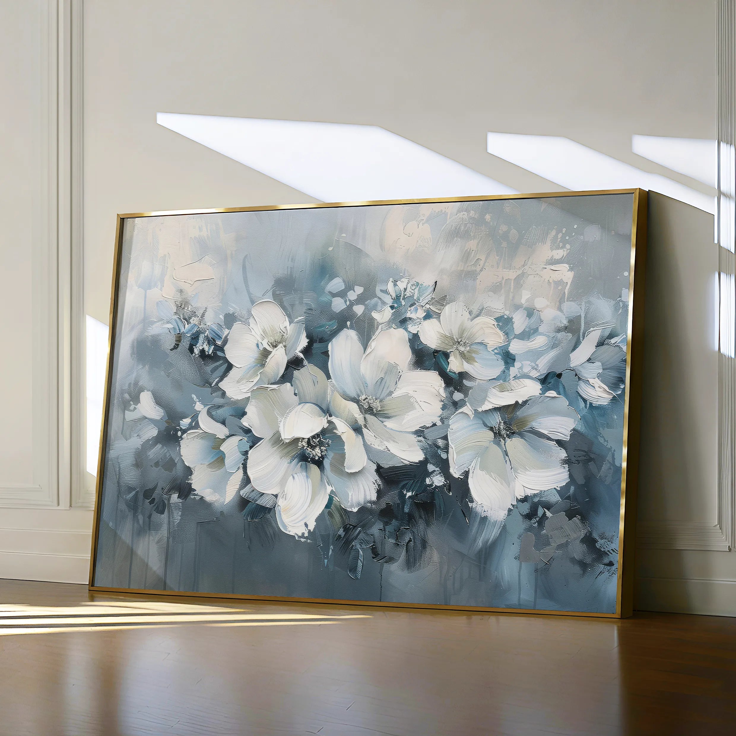 Floral 382 Canvas Art 18" x 24" / 45 x 60 cm / Black