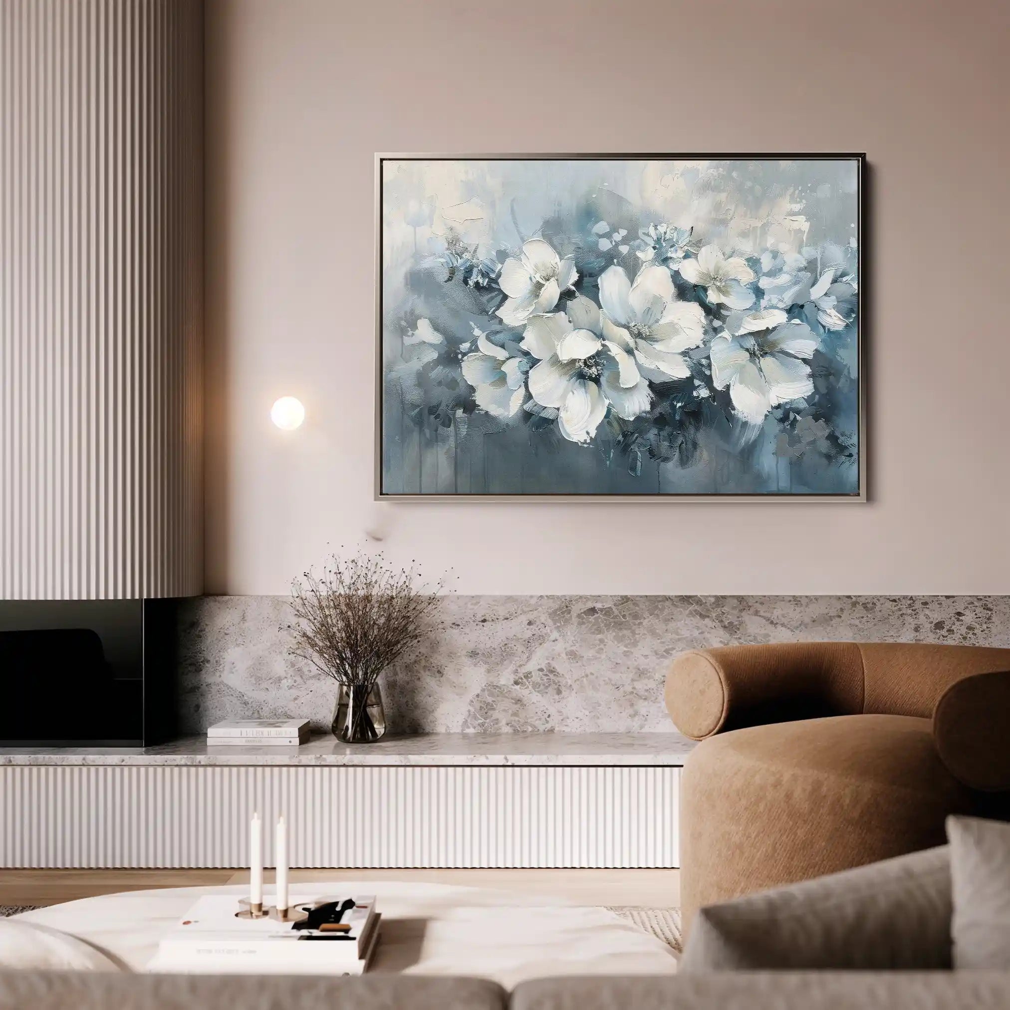 Floral 382 Canvas Art 60 x 40 cm / Black