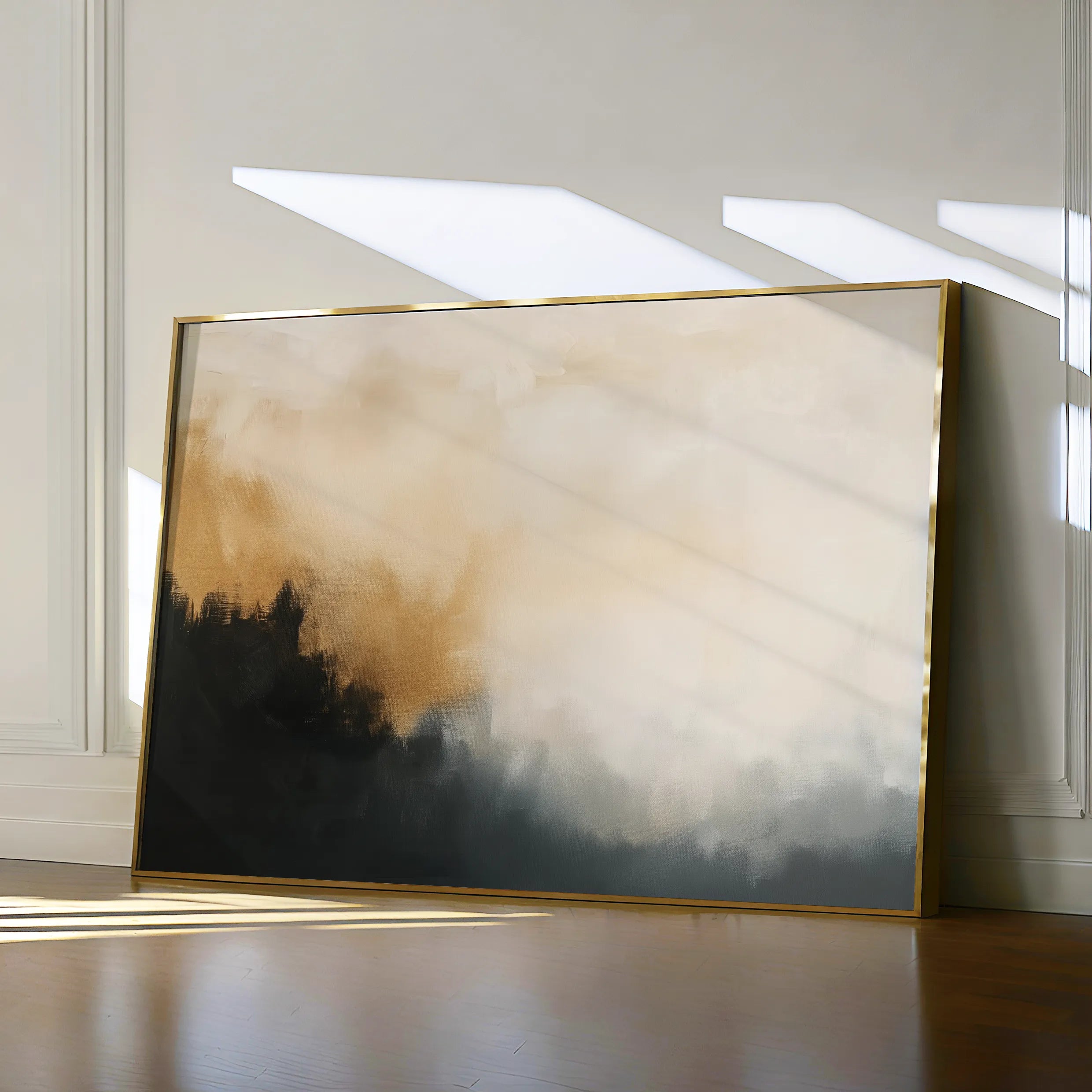 Abstract 383 Canvas Art 18" x 24" / 45 x 60 cm / Black