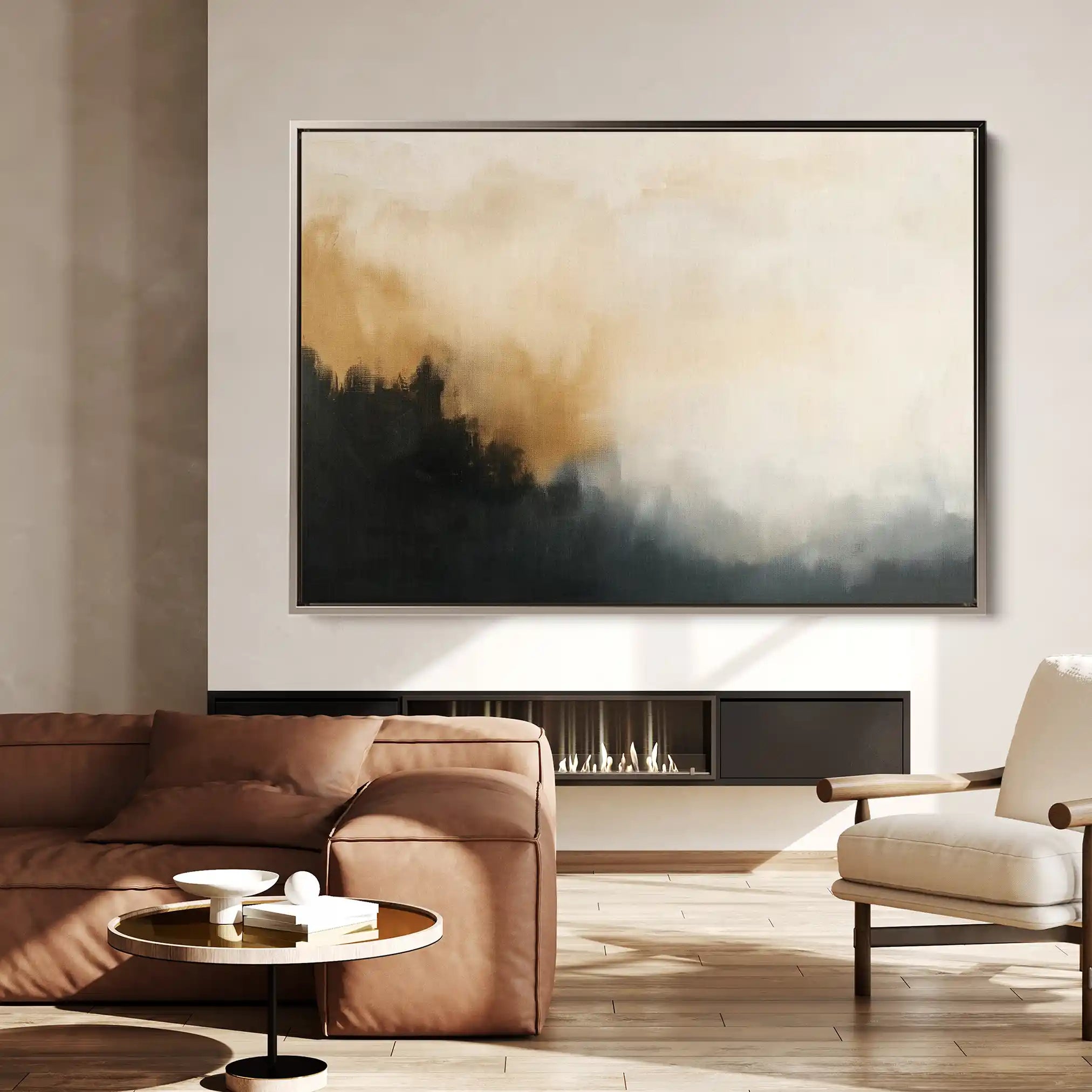 Abstract 383 Canvas Art 18" x 24" / 45 x 60 cm / Black
