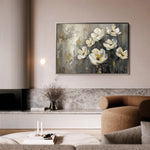 Floral 383 Canvas Art 18" x 24" / 45 x 60 cm / Black