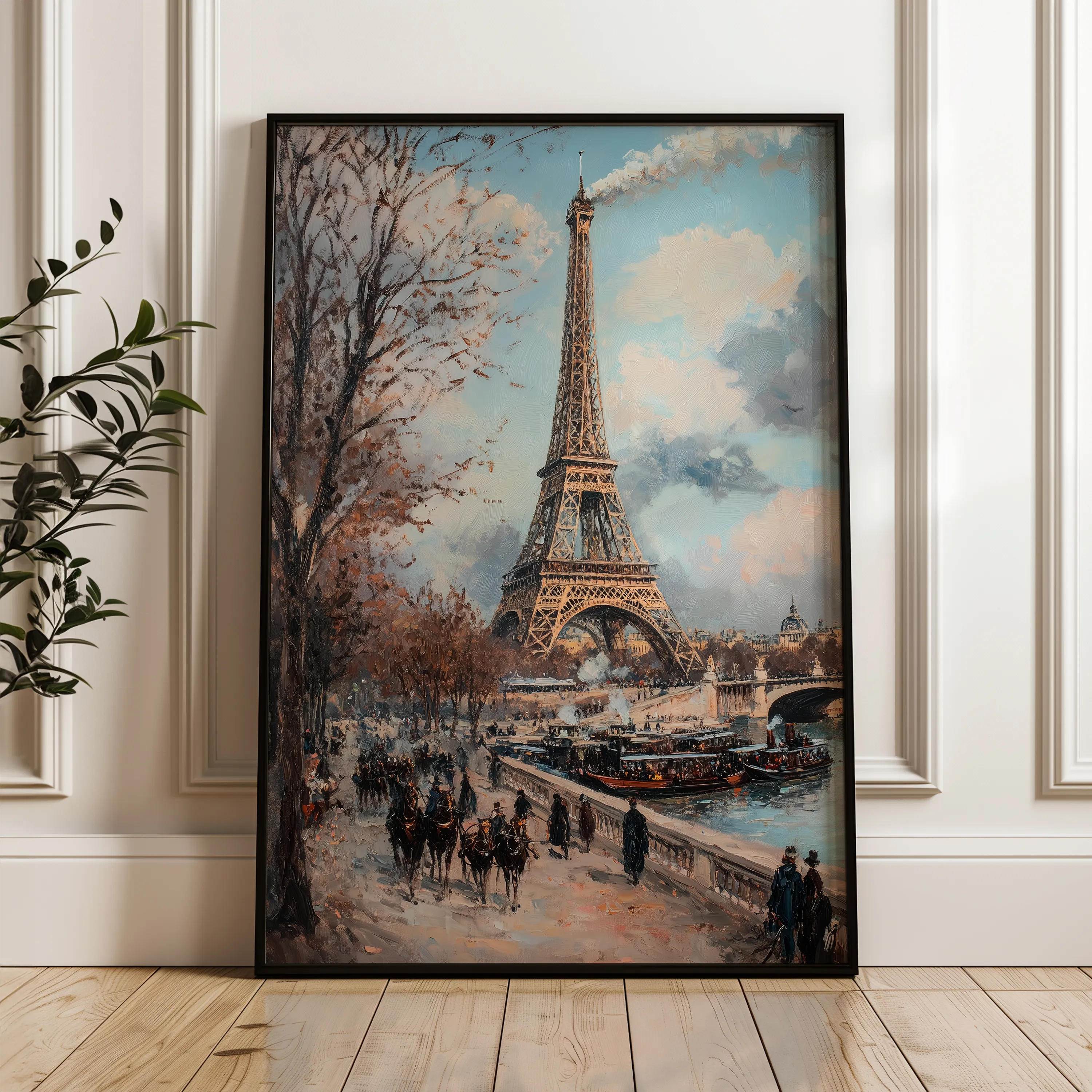 Landscape 383 Canvas Art 18" x 24" / 45 x 60 cm / Black