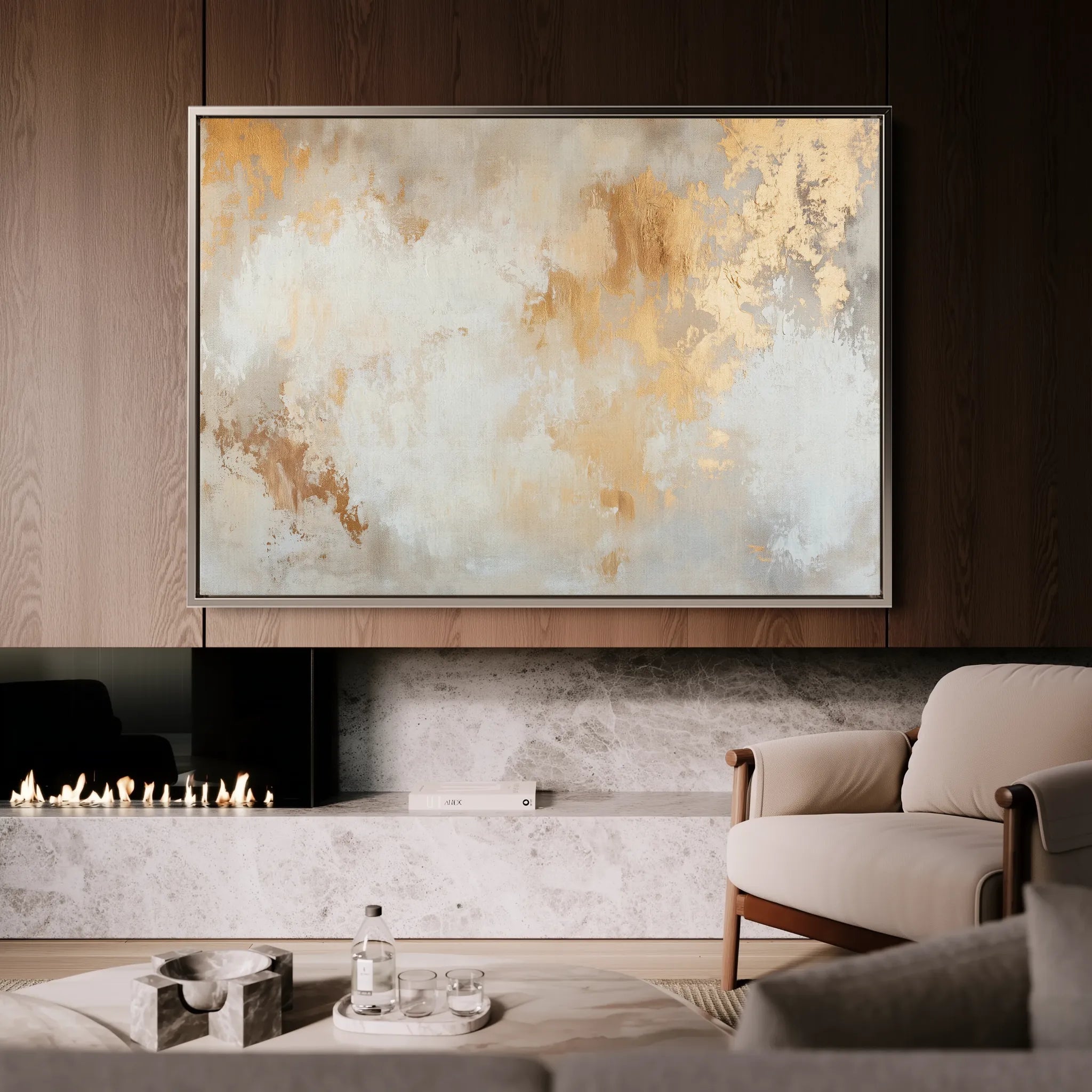 Abstract 384 Canvas Art 18" x 24" / 45 x 60 cm / Black