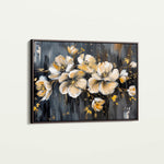 Floral 384 Canvas Art 18" x 24" / 45 x 60 cm / Black