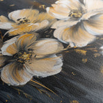Floral 384 Canvas Art 18" x 24" / 45 x 60 cm / Black