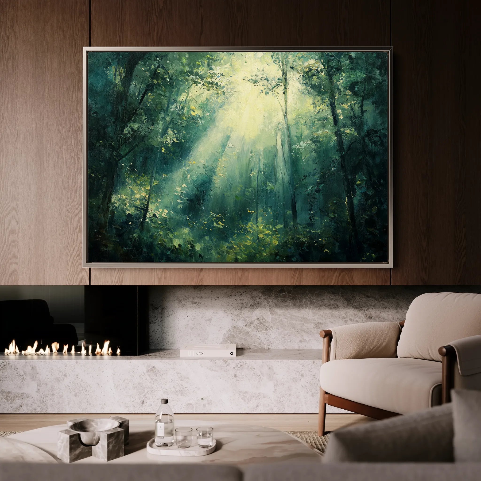 Landscape 384 Canvas Art 18" x 24" / 45 x 60 cm / Black