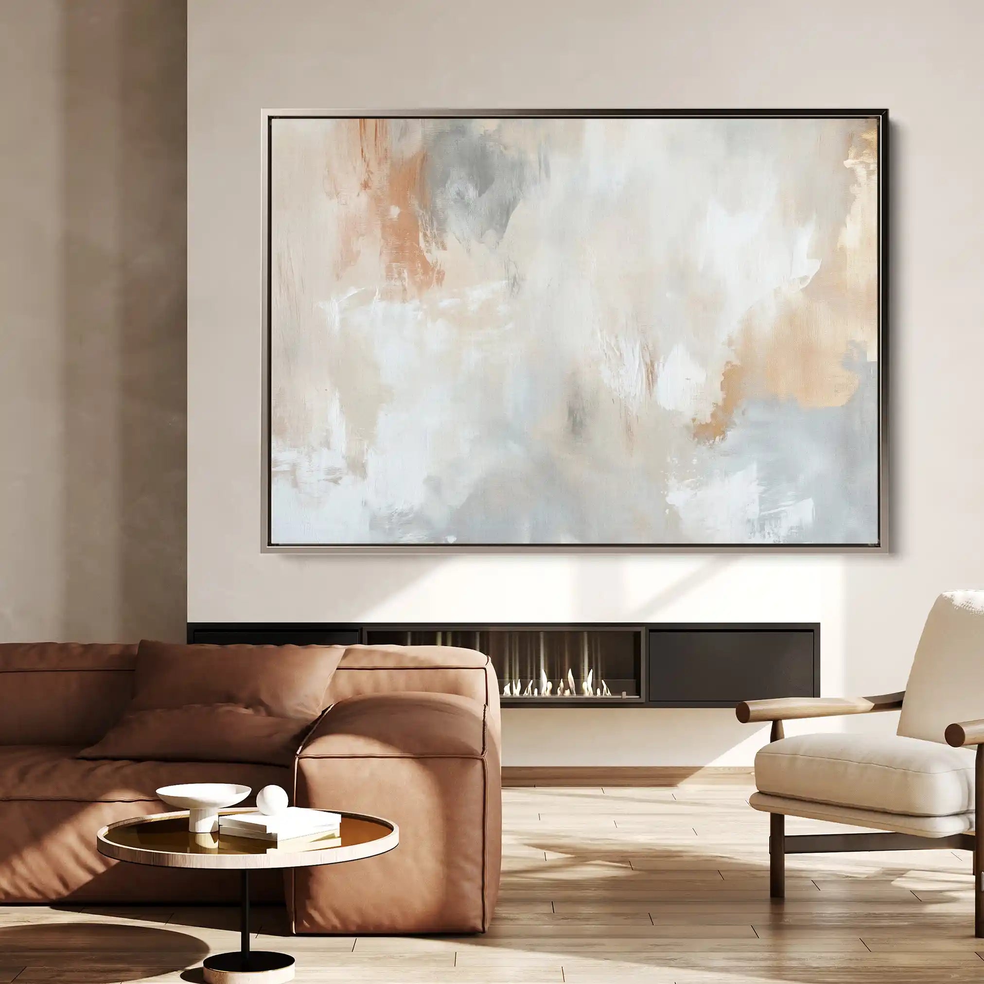 Abstract 385 Canvas Art 18" x 24" / 45 x 60 cm / Black