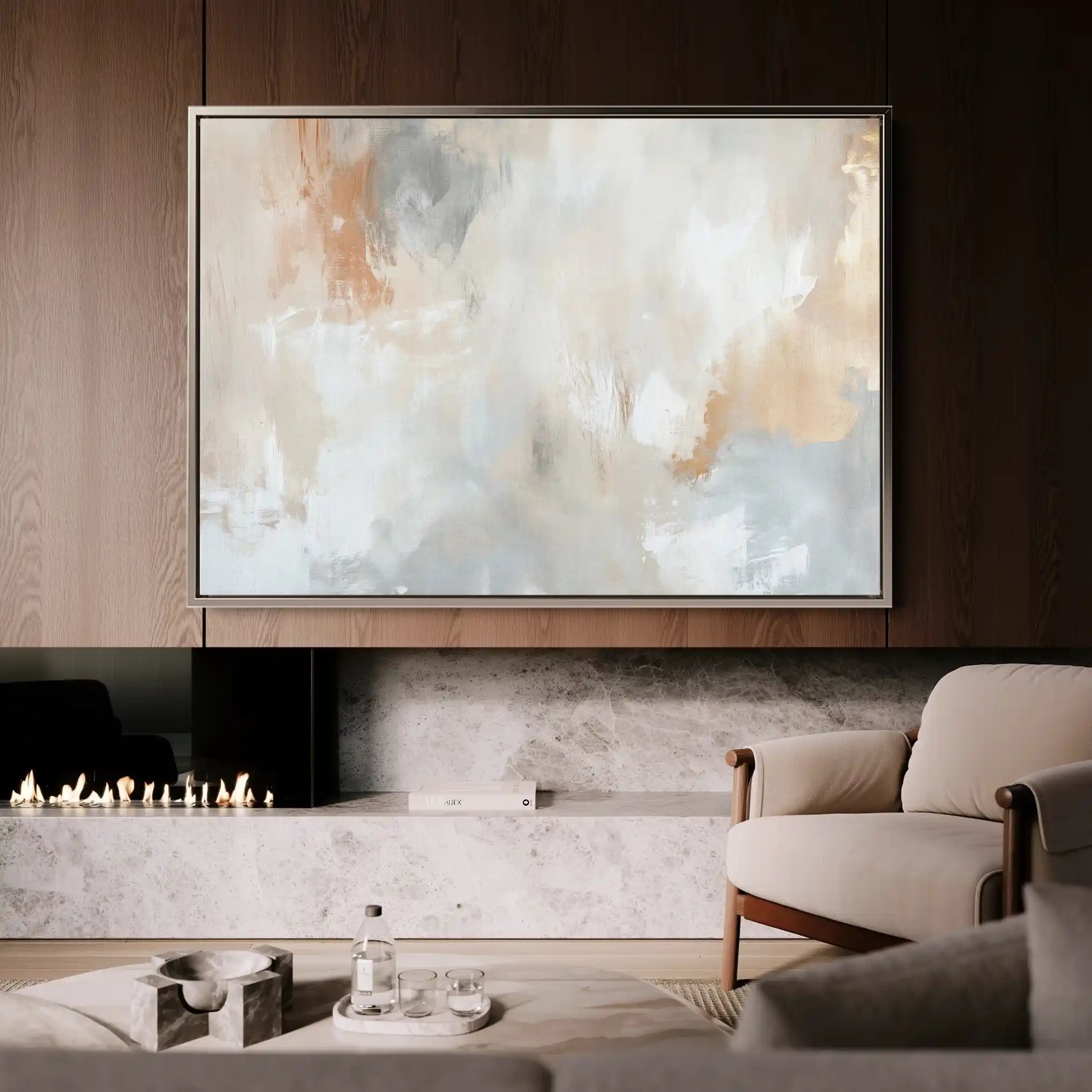 Abstract 385 Canvas Art 18" x 24" / 45 x 60 cm / Black