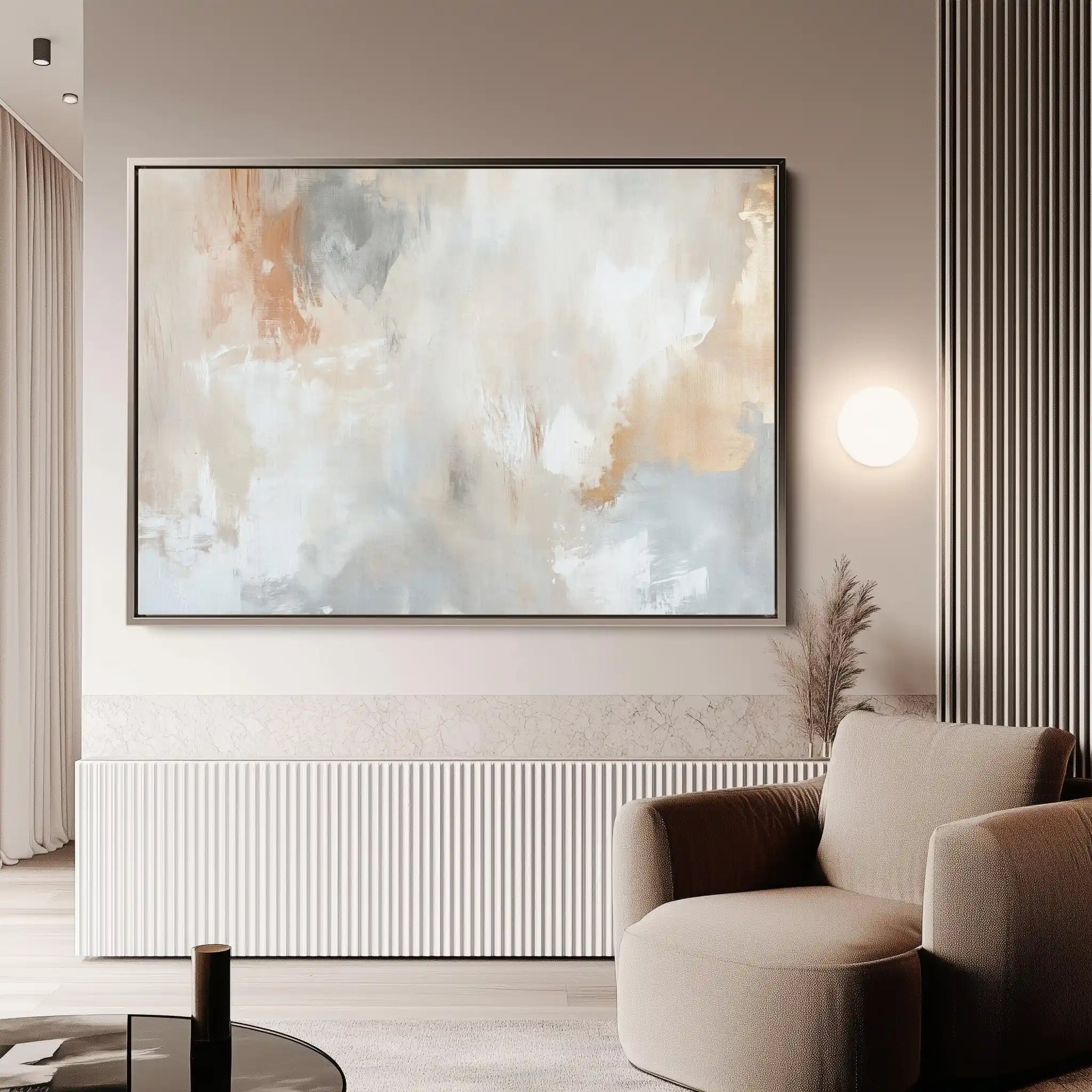Abstract 385 Canvas Art 60 x 40 cm / Black