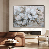 Floral 385 Canvas Art 18" x 24" / 45 x 60 cm / Black