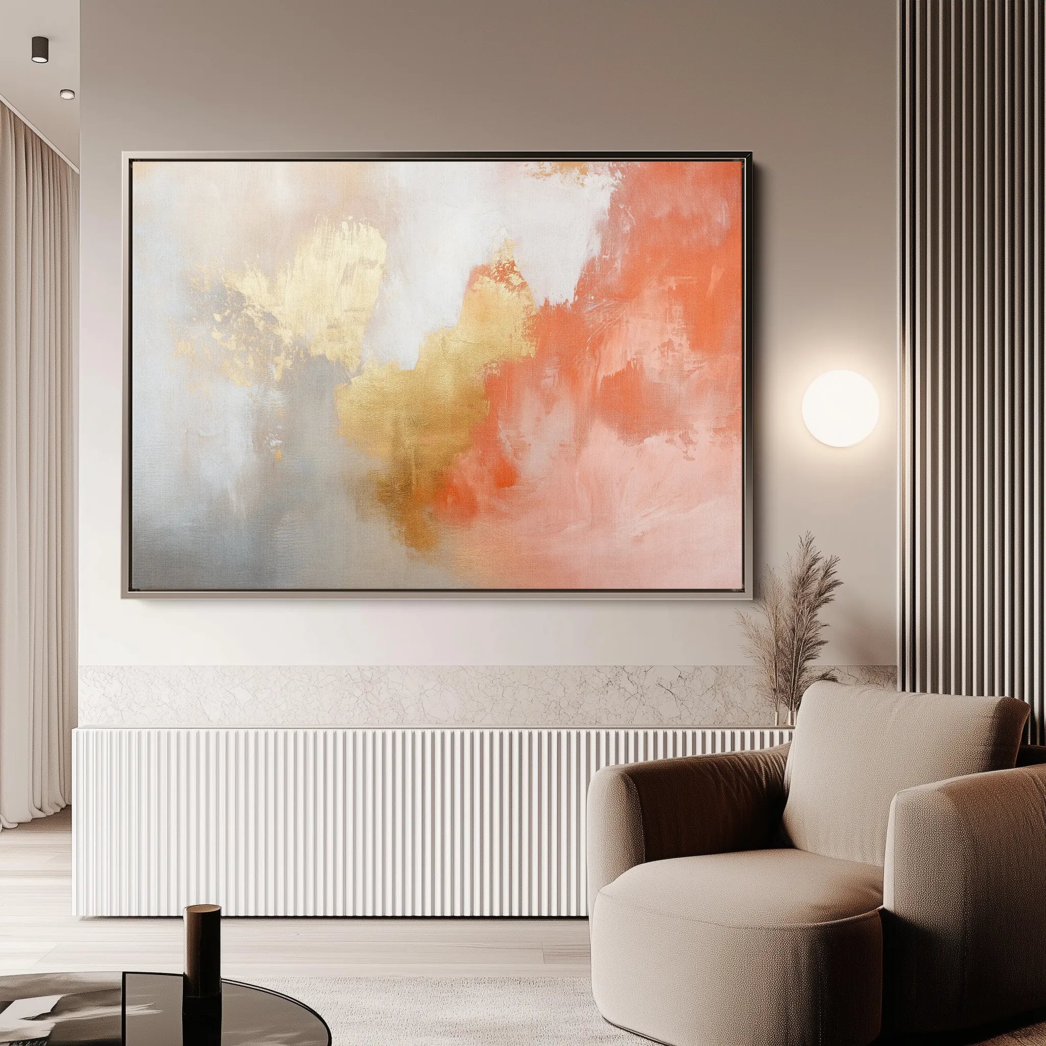 Abstract 386 Canvas Art 18" x 24" / 45 x 60 cm / Black