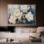 Floral 386 Canvas Art 18" x 24" / 45 x 60 cm / Black