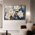Floral 386 Canvas Art 18" x 24" / 45 x 60 cm / Black