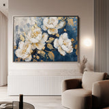 Floral 386 Canvas Art 18" x 24" / 45 x 60 cm / Black