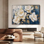 Floral 386 Canvas Art 18" x 24" / 45 x 60 cm / Black