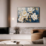 Floral 386 Canvas Art 18" x 24" / 45 x 60 cm / Black