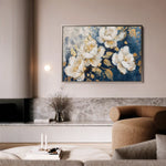 Floral 386 Canvas Art 60 x 40 cm / Black
