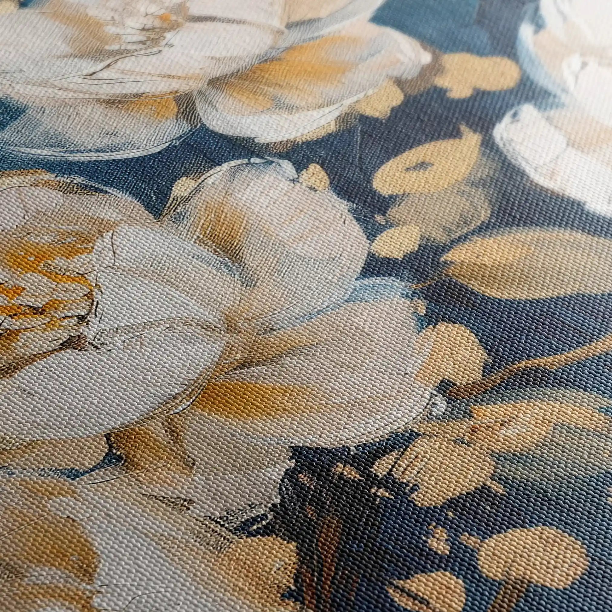 Floral 386 Canvas Art 60 x 40 cm / Black