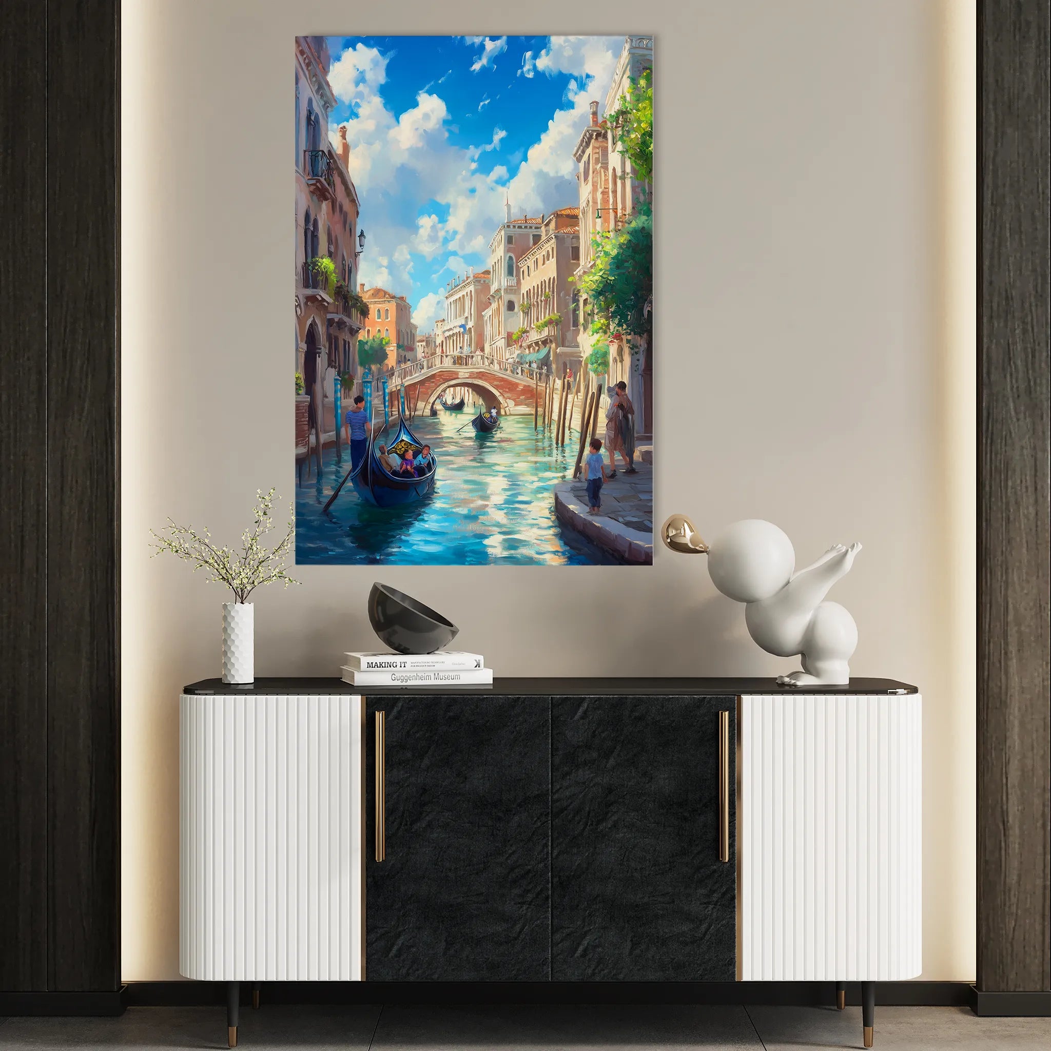 Landscape 386 Canvas Art 18" x 24" / 45 x 60 cm / Black