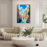 Landscape 386 Canvas Art 60 x 40 cm / Black