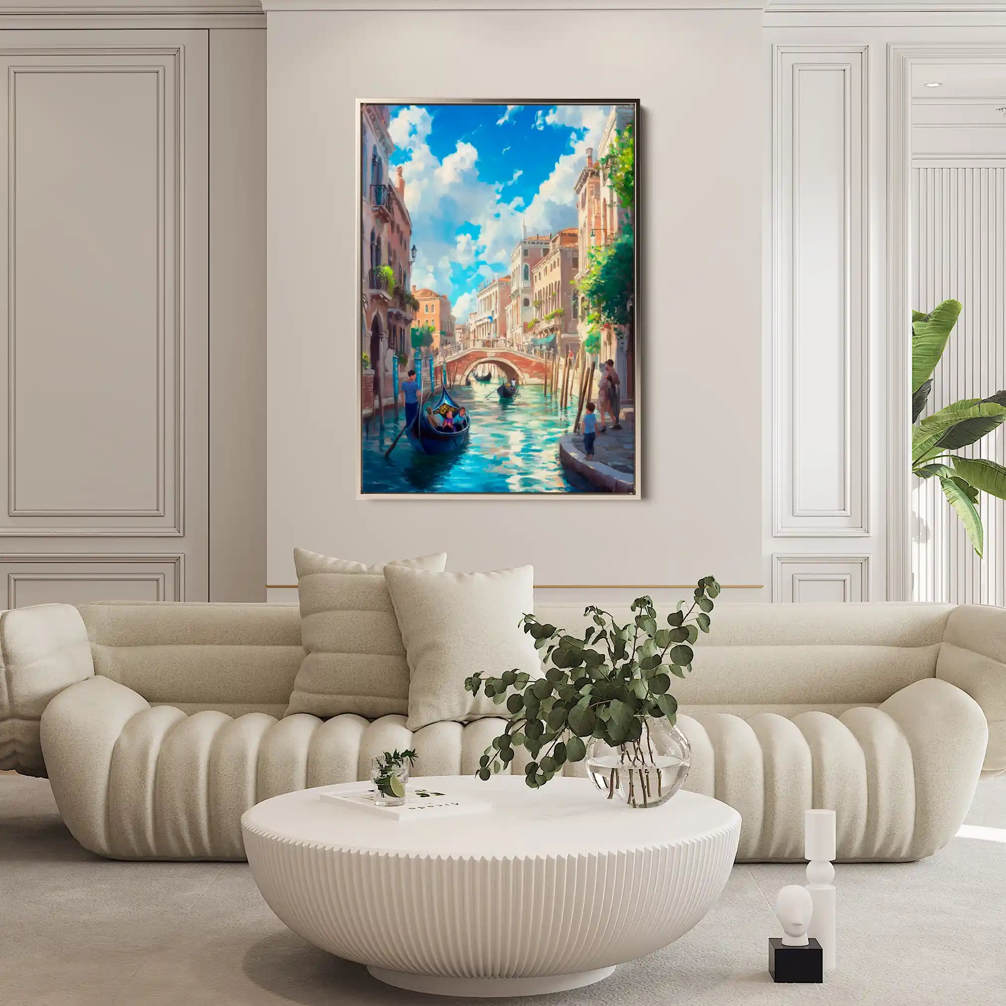 Landscape 386 Canvas Art 60 x 40 cm / Black