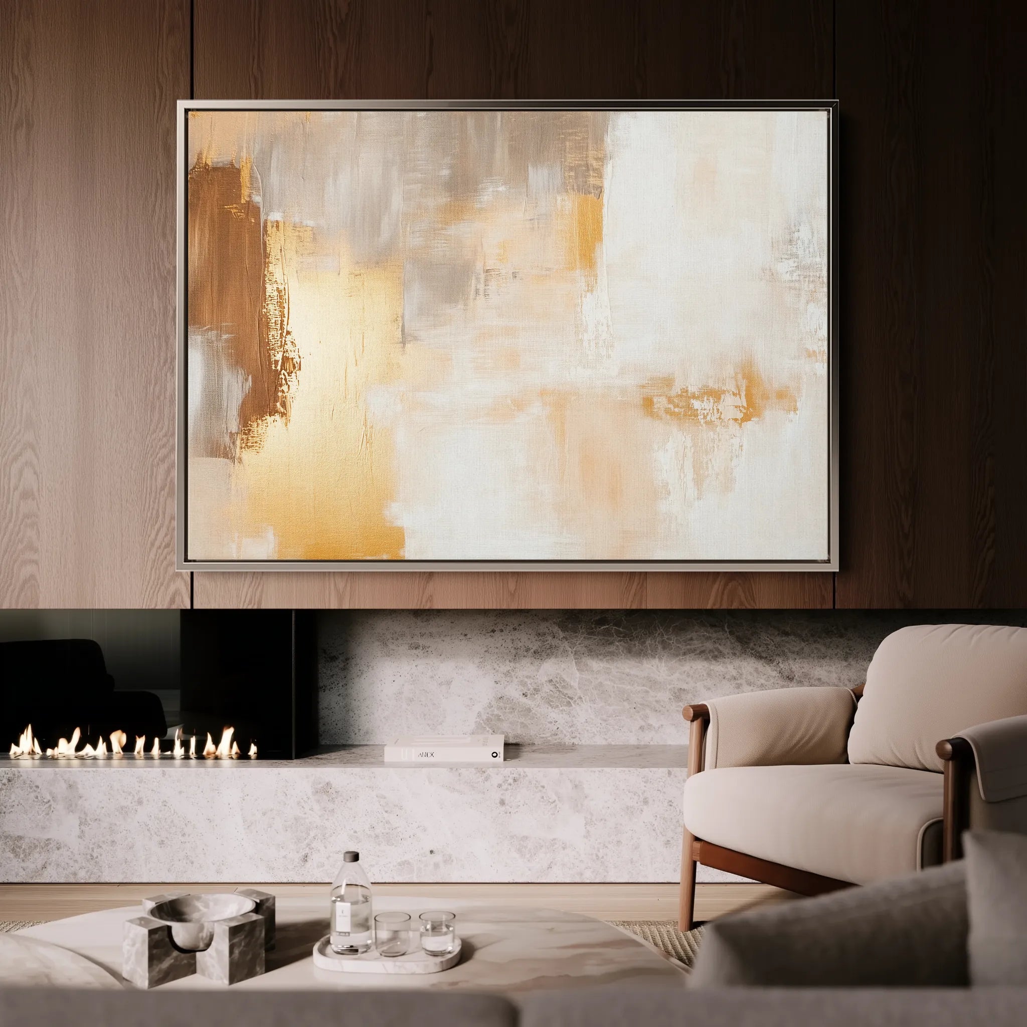 Abstract 387 Canvas Art 18" x 24" / 45 x 60 cm / Black