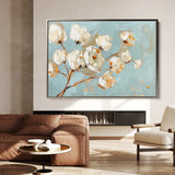 Floral 387 Canvas Art 18" x 24" / 45 x 60 cm / Black