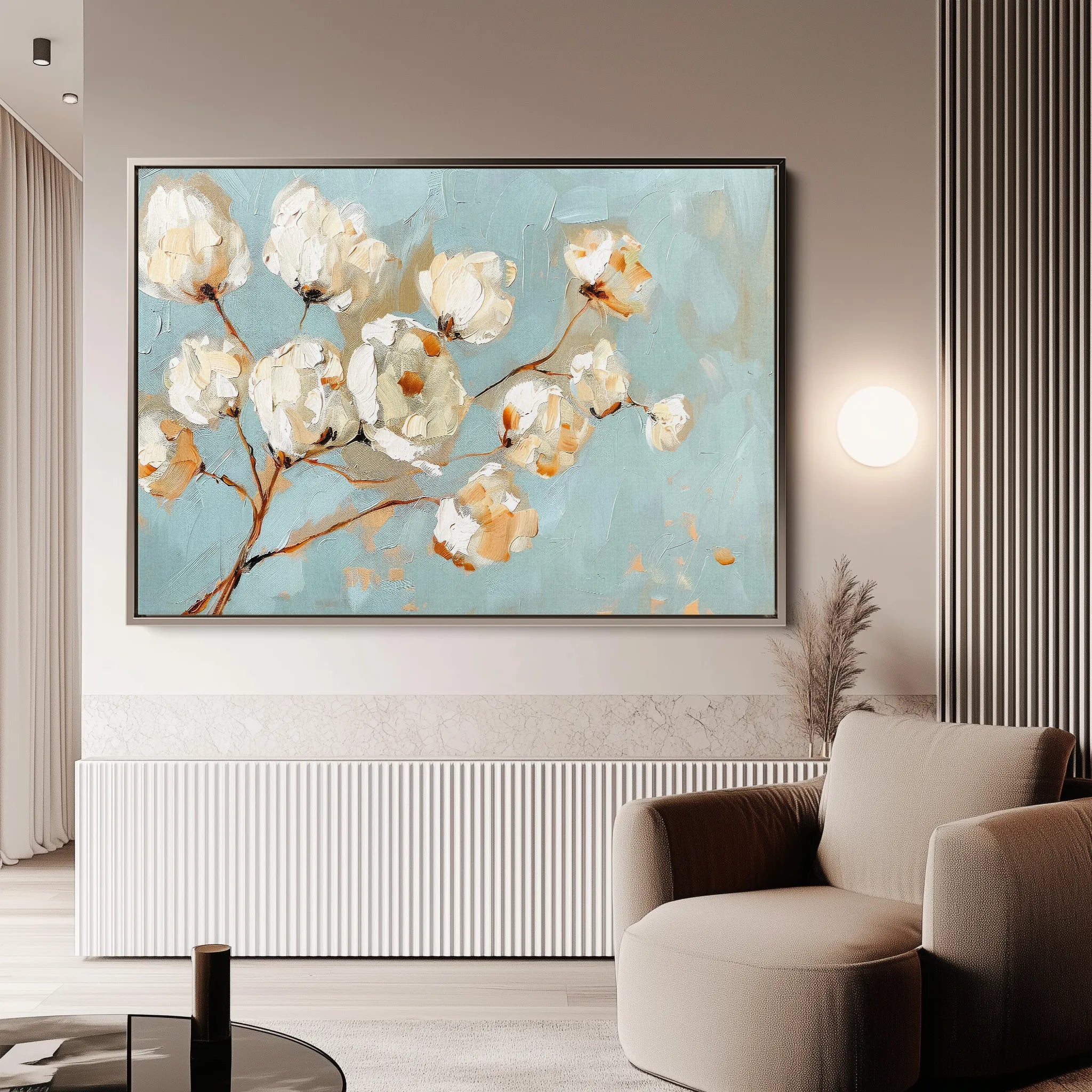 Floral 387 Canvas Art 18" x 24" / 45 x 60 cm / Black